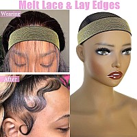 Xconstellation Elastic Bands For Wig Grip Lace Melting Edge Wrap Adjustable Magic Buckle To Lay Edges 2 Pcs Wig Accessories