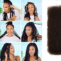 Fashion Idol Afro Kinkys Bulk Human Hair For Dreadlock Extensions Loc Repair Braiding Twist Afro Kinky Human Hair For Locs 1 Pac