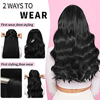 Befana Clip In Hair Extensions Real Human Hair 20 Inch 90G 7Pcs 1 Jet Black Clip In Hair Extensions Natural Soft Straight Doub