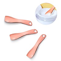 Sibba 3 Pcs Facial Spatula Massage Eye Roller Dark Circles Skincare Tool Face Cream Lotion Makeup Stainless Steel Applicator Wan