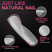 Hghdbt Short Coffin Nail Tips 300Pcs Upgraded Matte Soft Gel X Nail Tips Full Cover Acrylic Nail Tips Fake Nails Supplies Fals