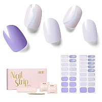 Nailog Semi Cured Gel Nail Strips 34 Pcs Buy 2 Get 1 Uv Lamp Salonquality Gel Nail Stickers Semicured Nail Wraps With Soft G