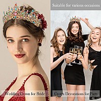 Atoden Birthday Girl Sash Tiara Queen Crown Tiaras And Crowns For Women Girls Multicolor Crystal Princess Tiara Rhinestone Headb