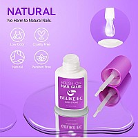 Gelike Ec 2Pcs Strong Adhesive Nail Glue Brush On Nail Glue For Acrylic Nails Tips Press On Nails Quickdrying Nail Bond Su