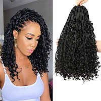 Ayana Goddess Box Braids Crochet Hair 10 Inch 8 Pack Bohomian Crochet Braids Box Braids Crochet Box Braids Curly Ends Synthetic