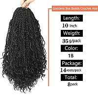 Ayana Goddess Box Braids Crochet Hair 10 Inch 8 Pack Bohomian Crochet Braids Box Braids Crochet Box Braids Curly Ends Synthetic