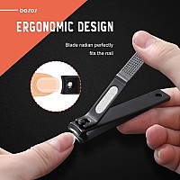 Bezox Nail Clippers Set Of 2 Stainless Steel Fingernail Clipper And Toenail Clippers For Men And Women