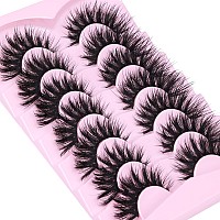 Lashes Flat Faux Mink Eyelashes Fluffy 20Mm Long False Eyelashes Dramatic Cat Eye Eyelashes Wispy 3D Crossed Thick Fox Eyelashes