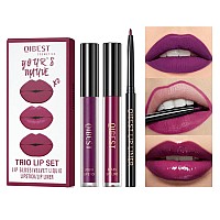 Maepeor All In One Lip Kit 3 In 1 Smooth Lipliner Lipgloss And Lipstick Set With Matte Velvet Liquid Lipstick Hydrating Moisturi