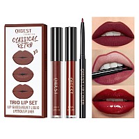 Maepeor All In One Lip Kit 3 In 1 Smooth Lipliner Lipgloss And Lipstick Set With Matte Velvet Liquid Lipstick Hydrating Moisturi