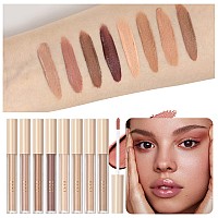 Maepeor Matte Liquid Eyeshadow 8 Colors Neutral Naked Smooth Creamy Eyeshadow Set Lightweight Highpigmented And Waterproof Long