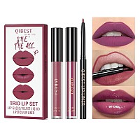 Maepeor All In One Lip Kit 3 In 1 Smooth Lipliner Lipgloss And Lipstick Set With Matte Velvet Liquid Lipstick Hydrating Moisturi