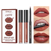 Maepeor All In One Lip Kit 3 In 1 Smooth Lipliner Lipgloss And Lipstick Set With Matte Velvet Liquid Lipstick Hydrating Moisturi