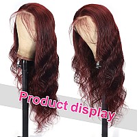 Aaliweya 13X4 Reddish Brown Lace Frontal Wig Human Hair Body Wave 13X4 Hd Lace Front Wig For Black Women Auburn Colored Glueless