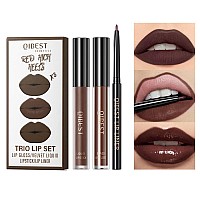 Maepeor All In One Lip Kit 3 In 1 Smooth Lipliner Lipgloss And Lipstick Set With Matte Velvet Liquid Lipstick Hydrating Moisturi