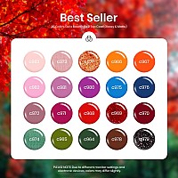 Beetles Gel Nail Polish Kit23 Pcs Blue Pink Green Brown Burgundy Purple Fall Gel Nail Polish Set Diy Home Gifts For Women Soak