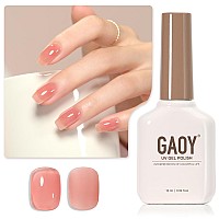 Gaoy Jelly Nude Gel Nail Polish 16Ml Sheer Pink Translucent Gel Polish Uv Light Cure For Nail Art Diy 1718 Fruit Jelly