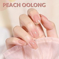 Gaoy Jelly Nude Gel Nail Polish 16Ml Sheer Peach Translucent Gel Polish Uv Light Cure For Nail Art Diy 1711 Peach Oolong