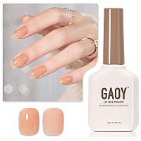 Gaoy Jelly Nude Gel Nail Polish 16Ml Sheer Peach Translucent Gel Polish Uv Light Cure For Nail Art Diy 1717 Pale Peach