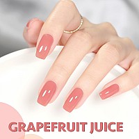 Gaoy Jelly Nude Gel Nail Polish 16Ml Sheer Pink Translucent Gel Polish Uv Light Cure For Nail Art Diy 1712 Grapefruit Juice