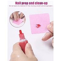 Teoyall Lint Free Nail Wipes 800 Pcs Nonwoven Fabric Nail Cleaning Pads Pink Lash Extensions Glue Cleaning Wipes Nail Salon Su