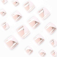 24 Pcs Coffin Press On Nails Long Sunjasmine Fake Nails Glue On Nails Glossy False Nails With Glue Acrylic Nails For Women An