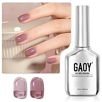 Gaoy Jelly Nude Gel Nail Polish 16Ml Sheer Neutral Translucent Soak Off Gel Polish Uv Light Cure For Nail Art Diy 1723 Mauve