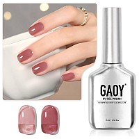 Gaoy Jelly Nude Purple Gel Nail Polish 16Ml Sheer Neutral Translucent Soak Off Gel Polish Uv Light Cure For Nail Art Diy 1720