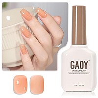 Gaoy Jelly Nude Gel Nail Polish 16Ml Sheer Peach Translucent Gel Polish Uv Light Cure For Nail Art Diy 1715 Sheer Salmon