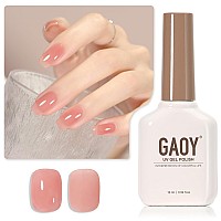 Gaoy Jelly Nude Gel Nail Polish 16Ml Sheer Pink Translucent Gel Polish Uv Light Cure For Nail Art Diy 1719 Blush Pink