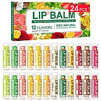 Dmsky 24 Pack Lip Balm Natural Lip Balm Bulk With Vitamin E And Coconut Oil Lip Care Product Moisturizing Soothing Chapped Li