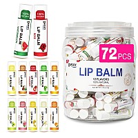 Dmsky Lip Balm Bulk 72 Pack Lip Balm Hydrating With Vitamin E And Coconut Oil 12 Flavors Lip Moisturizer Treatment Party Fav