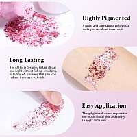 Teoyall Long Lasting Silver Body Glitter Holographic Sparkling Cosmetic Grade Chunky Glitter For Face Hair Silver