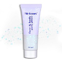 Teoyall Long Lasting White Body Glitter Holographic Sparkling Cosmetic Grade Chunky Glitter For Face Hair White