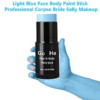 Go Ho Creamblendable Light Blue Face Paint Stick 106 Ozfullcoverage Pale Blue Face Body Paint Stick For Halloween Cosplay