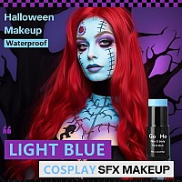 Go Ho Creamblendable Light Blue Face Paint Stick 106 Ozfullcoverage Pale Blue Face Body Paint Stick For Halloween Cosplay