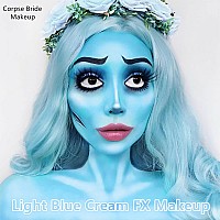 Go Ho Creamblendable Light Blue Face Paint Stick 106 Ozfullcoverage Pale Blue Face Body Paint Stick For Halloween Cosplay