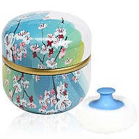 Wemega Body Powder Case With Powder Puff Powder Container Tea Box For Baby And Women Powder Puff And Powder Case For Travel Spr