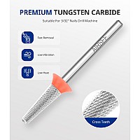 Airsee Tungsten Carbide Acrylic Nail Drill Bit Efile Electric File Machine Head Tip For Manicure Polishing Art Remove Gel 332