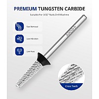 Airsee Tungsten Carbide Acrylic Nail Drill Bit Efile Electric File Machine Head Tip For Manicure Polishing Art Remove Gel 332