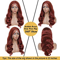 Clong Reddish Brown Lace Front Wigs Human Hair Pre Plucked 33B13X4 Body Wave Copper Wig Auburn Colored Human Hair Lace Front Wi