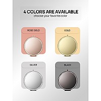 Getinbulk Compact Mirror Bulk Set Of 2 Doublesided 1X2X Magnifying Purse Pocket Makeup Mirrorsround Silver