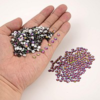 Ncb Nancybeads 1500Pcs Flatback Round Glass Nail Art Rhinestones Crystal For Diy Making Accessories Shoes Clothes Face Art Ba