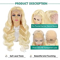 Alimoonbeam 613 Lace Front Wig Human Hair 13X4 Hd Blonde Lace Front Wigs Human Hair 180 Density 613 Hd Transparent Lace Frontal