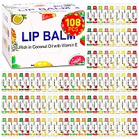 Dmsky 108 Pack Lip Balm Natural Lip Balm Bulk With Vitamin E And Coconut Oil Moisturizing Lip Balm For Dry Cracked Lips Lip B