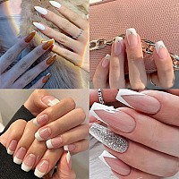 6 Sheets French Manicure Edge Auxiliary Nail Sticker Wavy Line 3D Self Adhesive Diy Template Nail Art Decals For Designer Nail