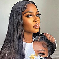 Facmood Real Wear And Go Glueless Wig Human Hair Straight 6X4 Precut Lace Ready To Go Glueless Wigs Preplucked Hd Transparen