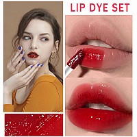 6 Colors Lip Stain Tint Set Korean Lip Gloss Watery Multiuse Lip Cheek Tint Moisturizing Mini Liquid Lipsticklonglasting