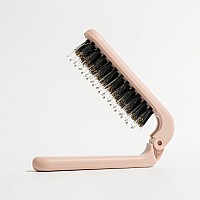 Uffy Travel Hair Brush Mini Folding Hairbrush Comb With Boar Bristles For Women Men And Children Small Compact Pocket Size F