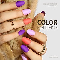 Teenitor Press On Nails Oval 12 Sizes Matte Press On Nails Oval Shape 12 Colors Oval Press On Nails With Nail Glue Short Oval